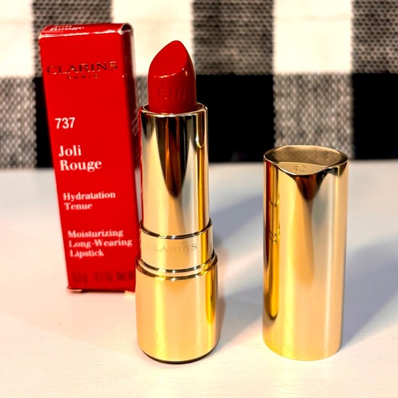New!! Clarins Joli Rouge Lipstick - Bold Red - Picture 1 of 4